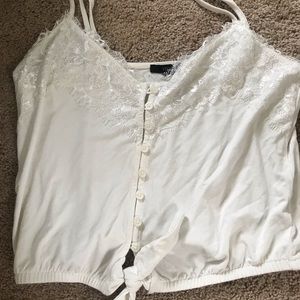 Forever 21 lace button up top